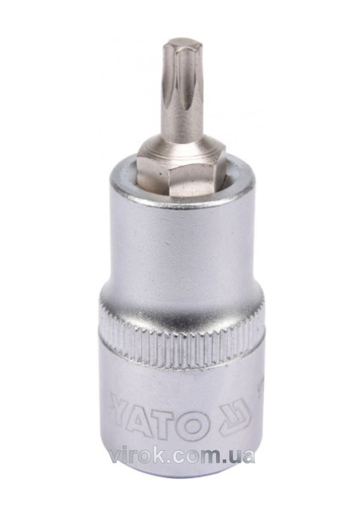 Головка торцева YATO квадрат 1/2 "TORX" Т27, L= 55 мм [40/240]