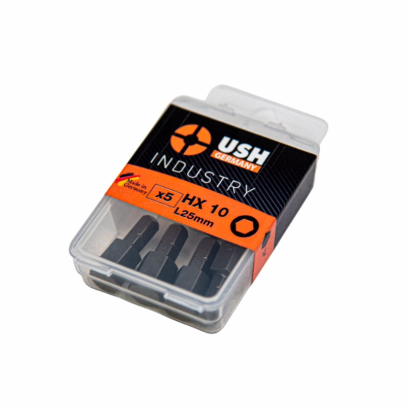 Насадка викруткова USH Industry. HEX SW 10 x 25 мм, Уп. 5 шт.