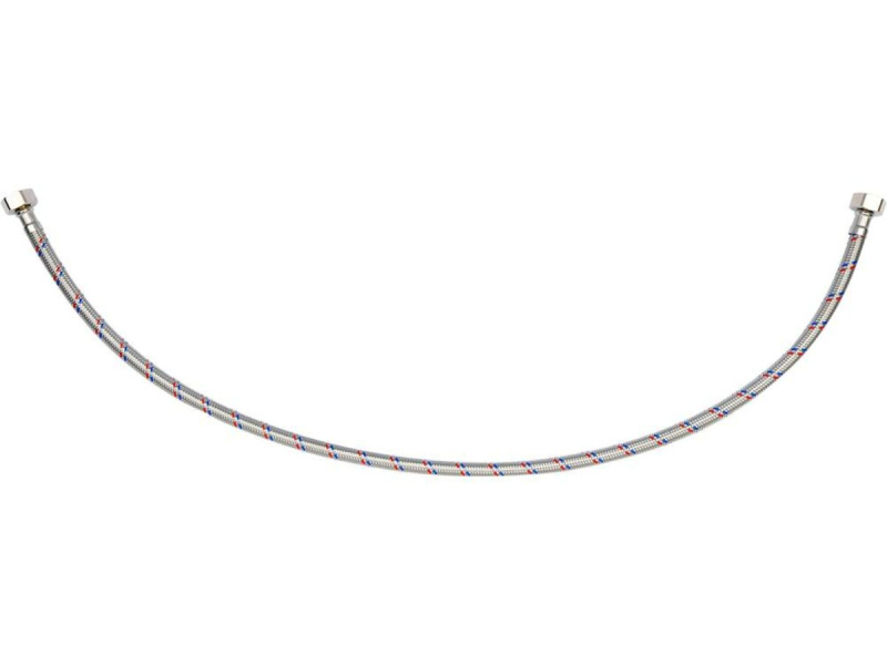 Шланг водопровідний з опліткою з нерж сталі FALA l= 800мм, Ø= 8/12, з'єднання F-1/2" х F-1/2" 1 МПа