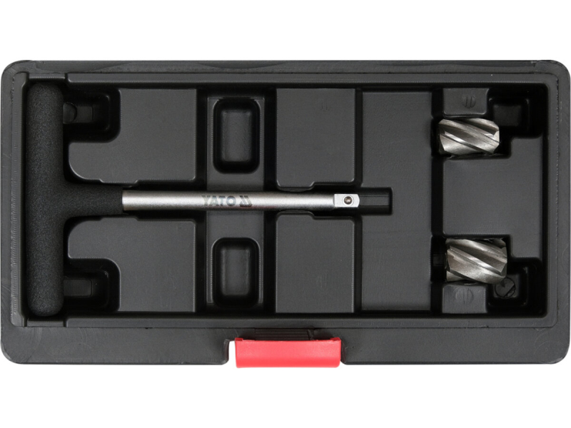 Фрези для гнізд датчиків ABS YATO, з тримачем- 1/4", Ø= 15х23 і 18х23 мм, кпл. 3 елем. [50]