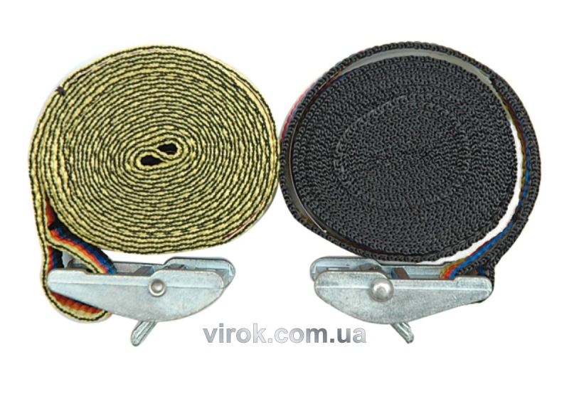 Пас для кріплення багажу VOREL, зажим, фіксатор : 25мм х 250см 2шт. [10/80]