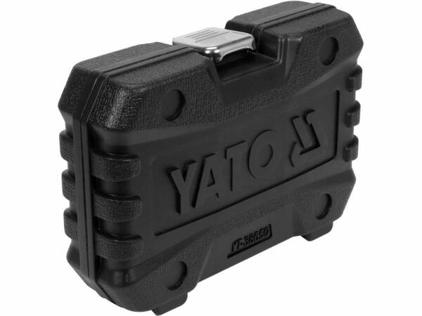 Набор сквозных торцевых головок SPLINE YATO: квадрат 1/4", М4.5- М13 с доспехами (YT-38650)