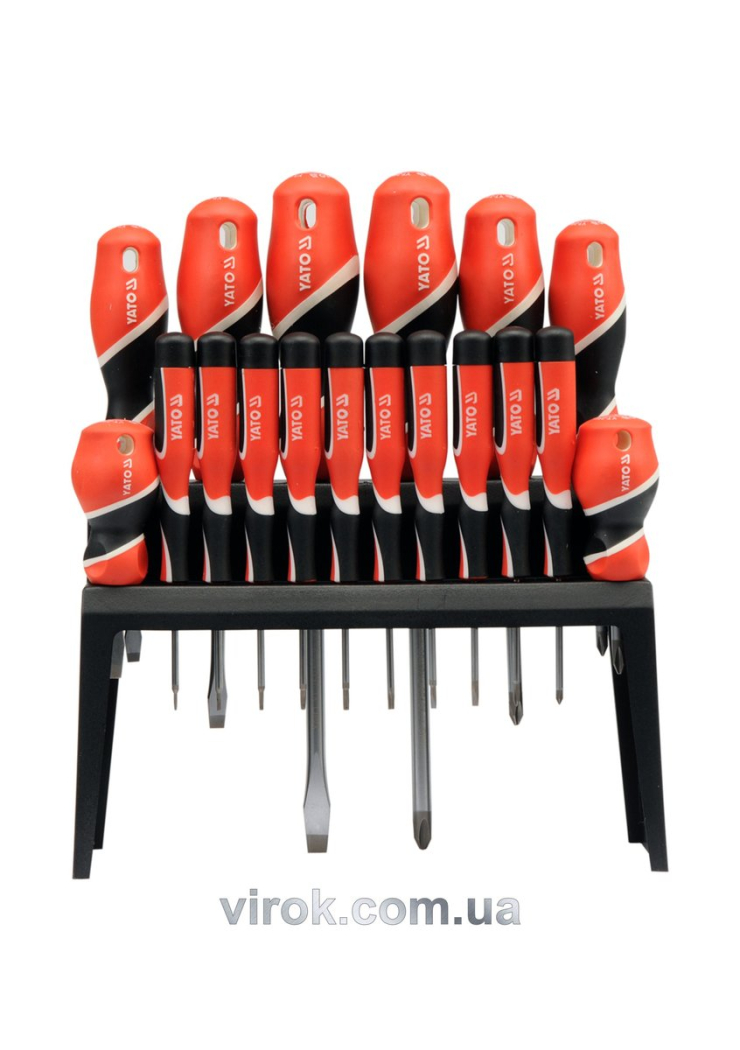 Набір викруток YATO : шліц SL (6), "Philips" PH (6), "Torx" (6). 18 Шт. [6/12]