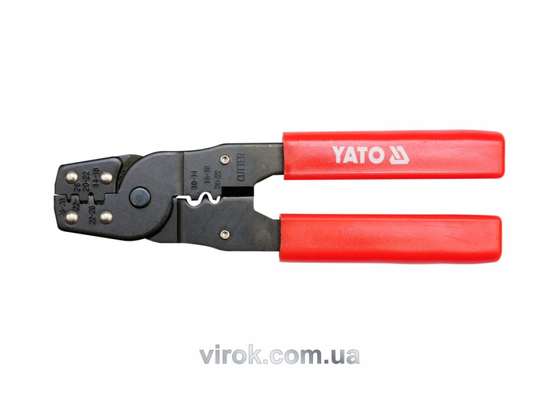 Кліщі для обтискання і зачистки проводів YATO, L=180 мм [12/72]
