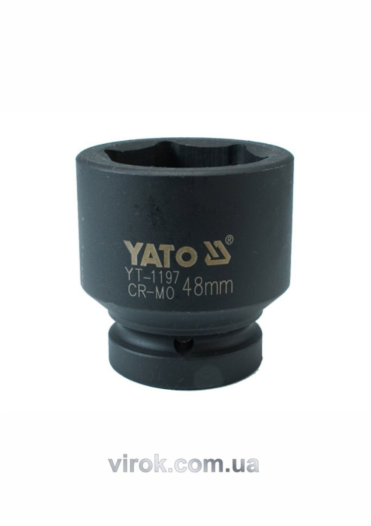 Головка торцева ударна 6-гранна YATO : квадрат 1", М= 48 мм, L= 73 мм [2/8]
