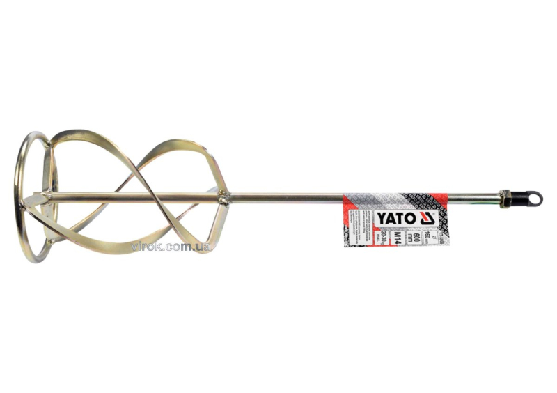 Міксер для фарби оцинкований YATO : Ø=160 мм, L=600 мм, М14