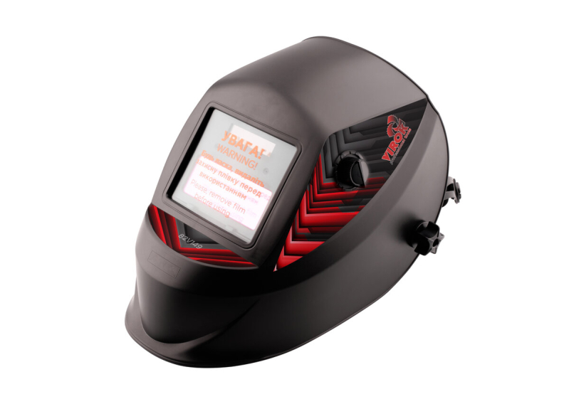 Маска зварювальника VIROK з автозатемнювальним світлофільтром,110 х 90 мм(93x36 мм) Basis