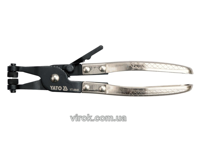 Щипці для шлангових хомутів YATO, l= 215 мм, Ra= 0-40 мм [12/72]