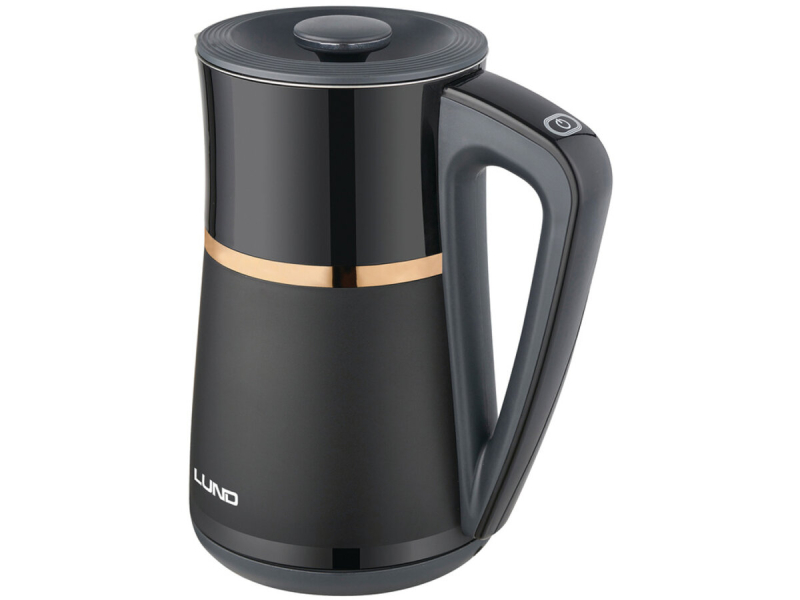 Електрочайник з термостатом з нержавіючої сталі і поліпроп LUND 1,7л, 2200 Вт, живл від мережі 230 В