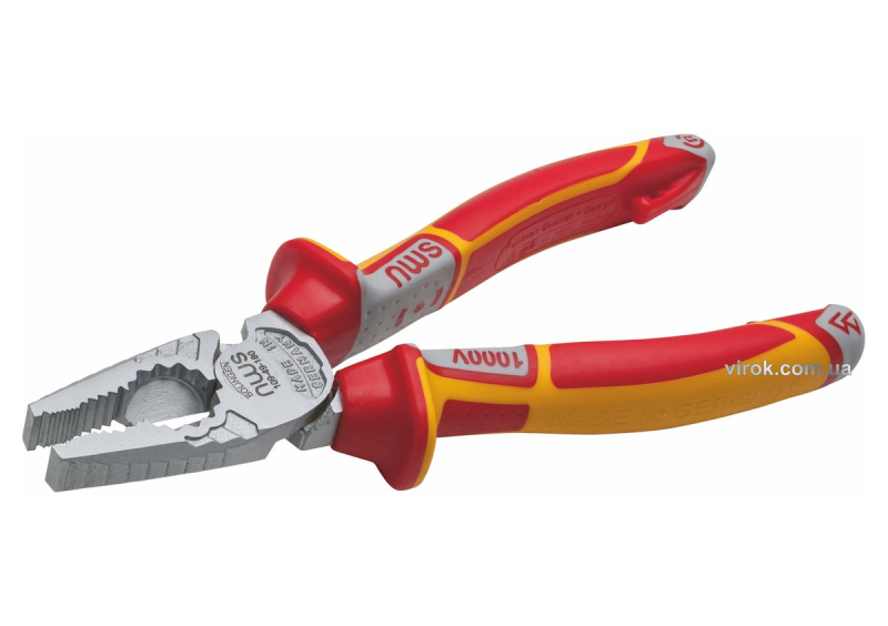 Плоскогубці комбіновані силові NWS CombiMax : L= 165 мм. ізольовані ручки VDE до 1000V