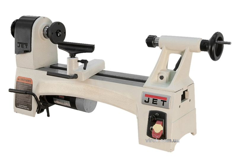 Токарний верстат по дереву JET JWL-1015 : 230 В, 0,5 (0,37)кВт; оберт. станин/опор. Ø= 250/185мм
