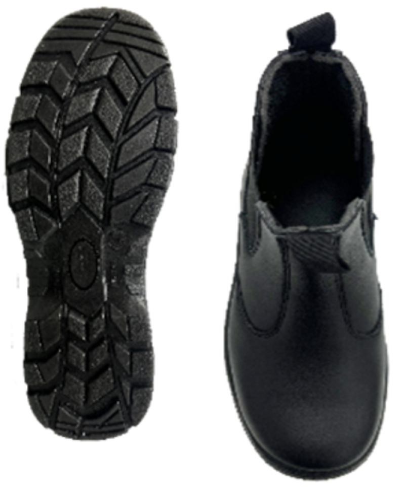 Чоботи низькі робочі з полірованої спилок шкіри YATO CHELSEA розм. 42, чорні з поліуретанов підошвою