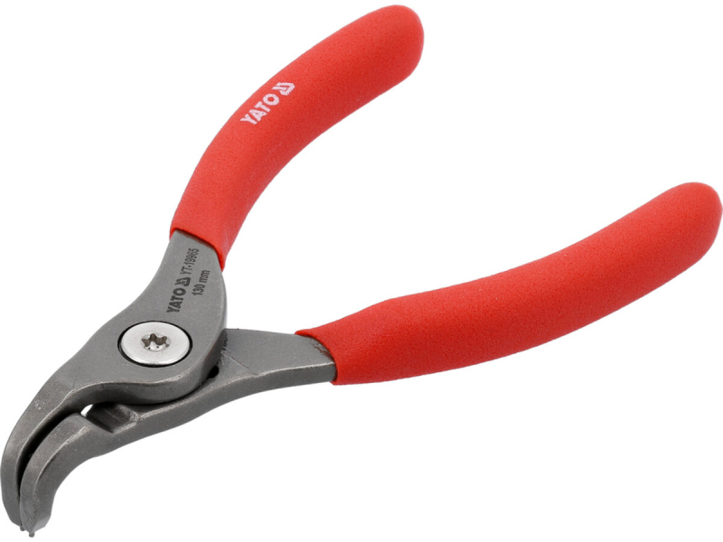 Щипці SEGERA для стопорних кілець YATO гнуті під 90° розтискні, l= 130 мм, розвід- 3-9 мм [6/48]