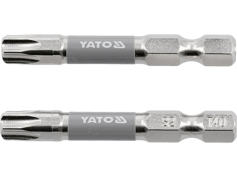Насадка викруткова YATO TORX T40 х 50 мм. HEX 1/4", покрита нікелем, 2 шт.[10]