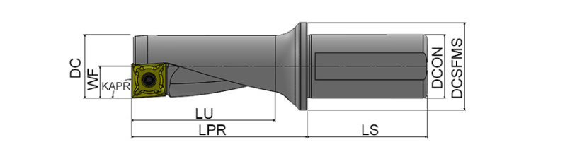Державка MULTITOOL d8мм с охлаждением AEKL-D2.25X8 XC.. 040104 под пластину XCMT-QCMT AKKO