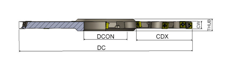 Фреза дисковая ASDM-SPGT05-D100x6-d32-Z12 под пластину SPGT 050204 AKKO
