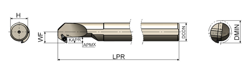 Різець розточний S25S SDXCR 11 AKKO