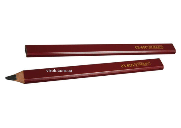 Карандаш STANLEY столярный HB жесткость, l= 176 мм (1-03-850)