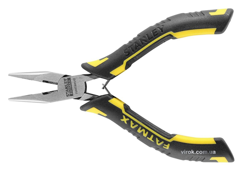 Тонкогубці-міні плоскі, подовжені STANLEY "FatMax" : l= 125 мм