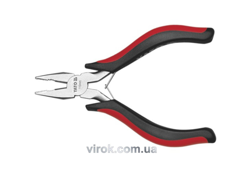Плоскогубці-міні нікельовані YATO : L= 115 мм [6/120]