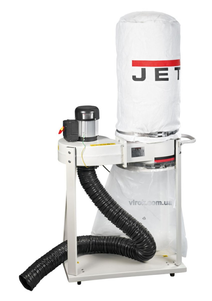 Витяжна устатковина JET DC-900A : 230 В, 0,75 кВт; продукт. всмоктув.- 900 м³/год, пор.збір. V=55л