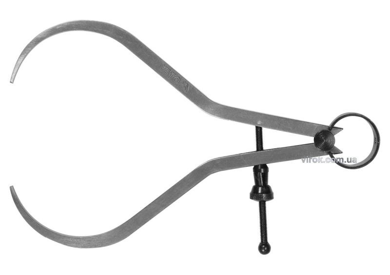 Кронциркуль для зовнішніх вимірів YATO : l= 150 мм, з гвинтовим фіксатор і на пружині [50]