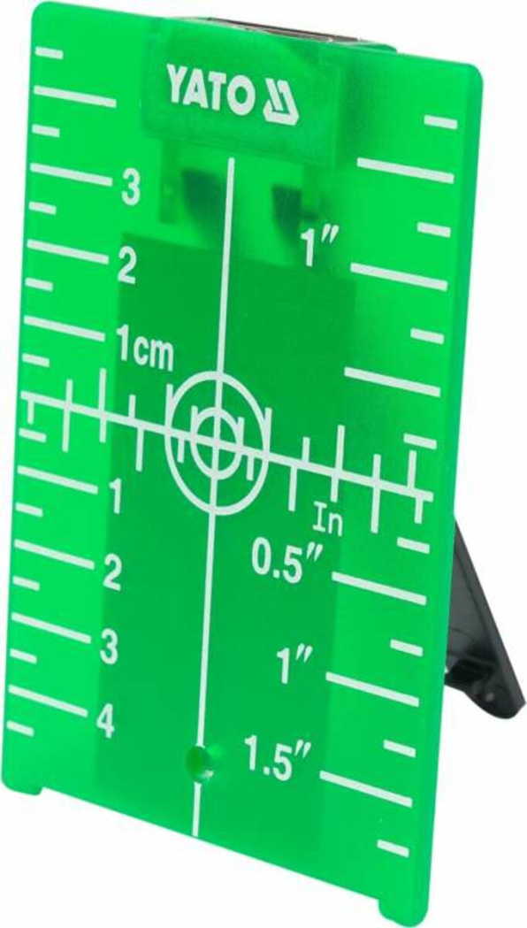 Пластина прицільна для нівеліра зелена YATO 105х 75х 3,2 мм [400]