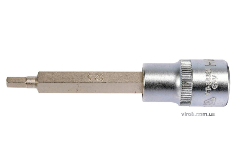 Головка торцева YATO квадрат 1/2 HEX M5, L= 100 мм. подовжена