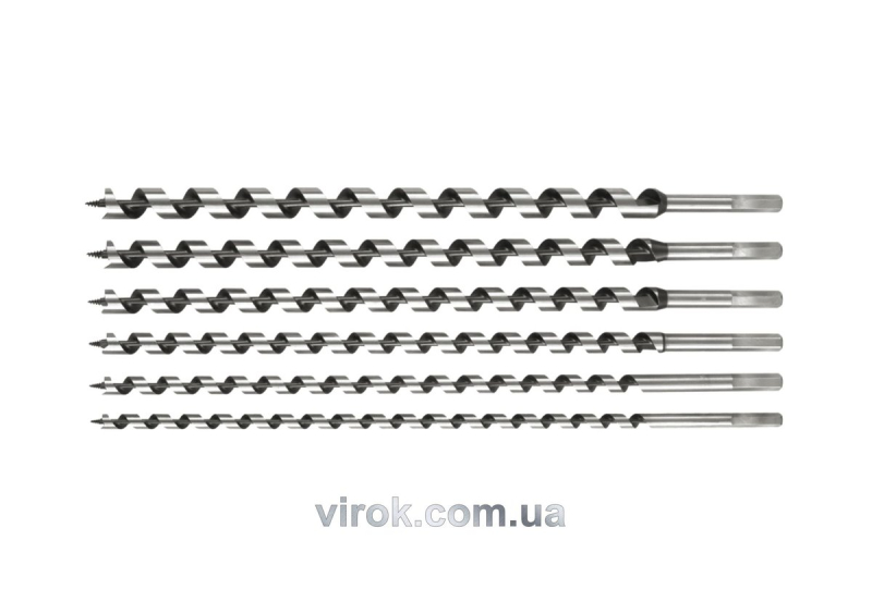 Набір свердл спіральних по дереву STHOR : Ø=10-20 мм, L= 460 мм. 6 шт.