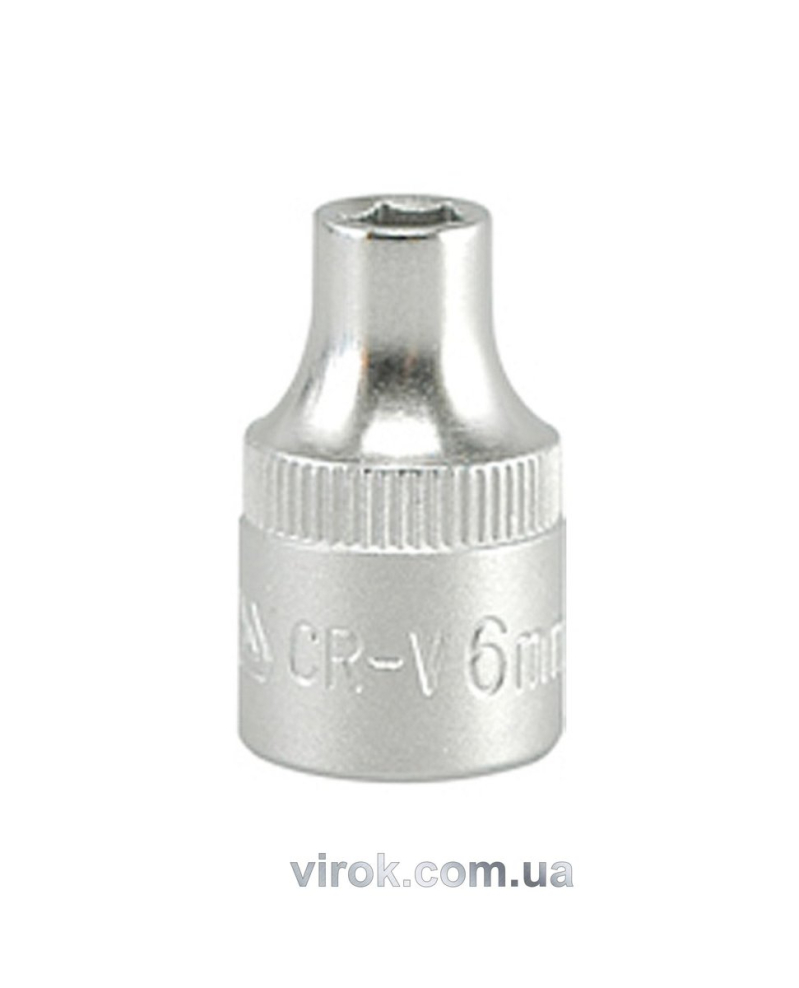 Головка торцева 6-гранна YATO : квадрат 3/8", М= 6 мм, L= 28 мм [24/240/480]