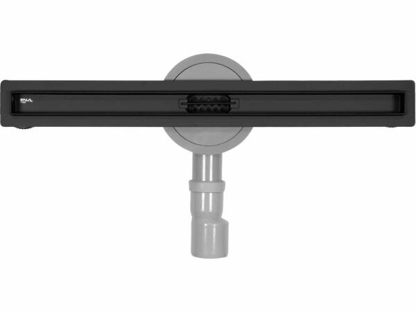 Трап напольный из нержавеющей стали, черный FALA SLIM BLACK; 50х 3х 7 см, сифон-56 мм (71635)