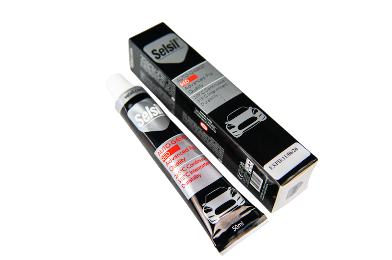 Герметик - ущільнювач SELSIL силіконовий (Червоний) термостійкий автомобільний V50 мл. [48]