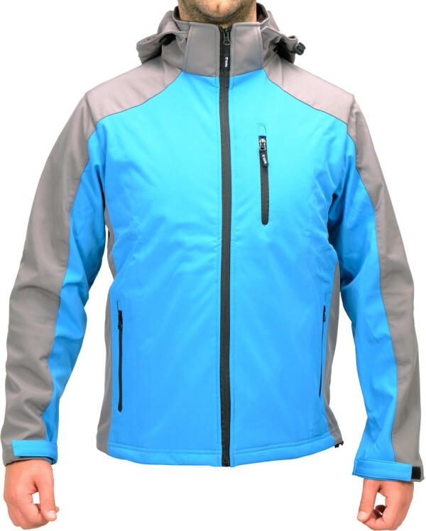 Куртка рабочая SOFTSHELL с прикреплённым капюшоном YATO разм S, сине-серый, 3 кармана, 96% полиэс и 4% (YT-79560)