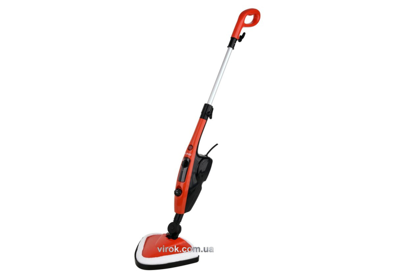 Швабра парова мережева LUND : 1500 Вт, ємність- 550 мл, t= 110°С, кабель- 5 м, 14 насадок