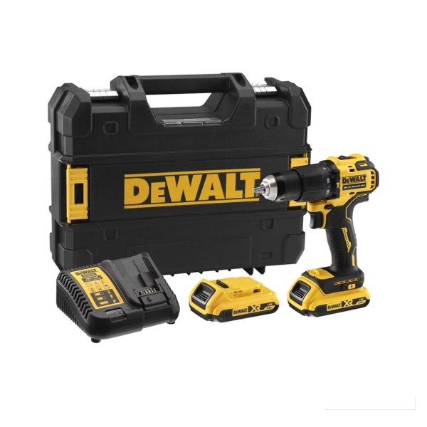 Шуруповерт аккумуляторный безщеточный ударный DeWALT 18V XR Li-Ion 65 Нм 2 АКБ 2 Ач + ЗП кейс