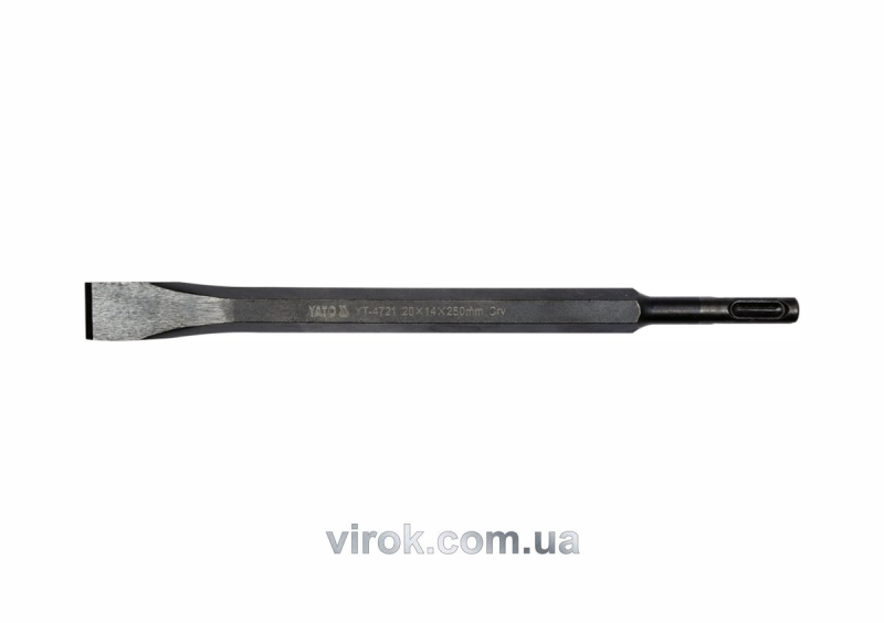 Зубило - долото YATO : SDS+, L= 20х14 х 250 мм. CrV [6/48]