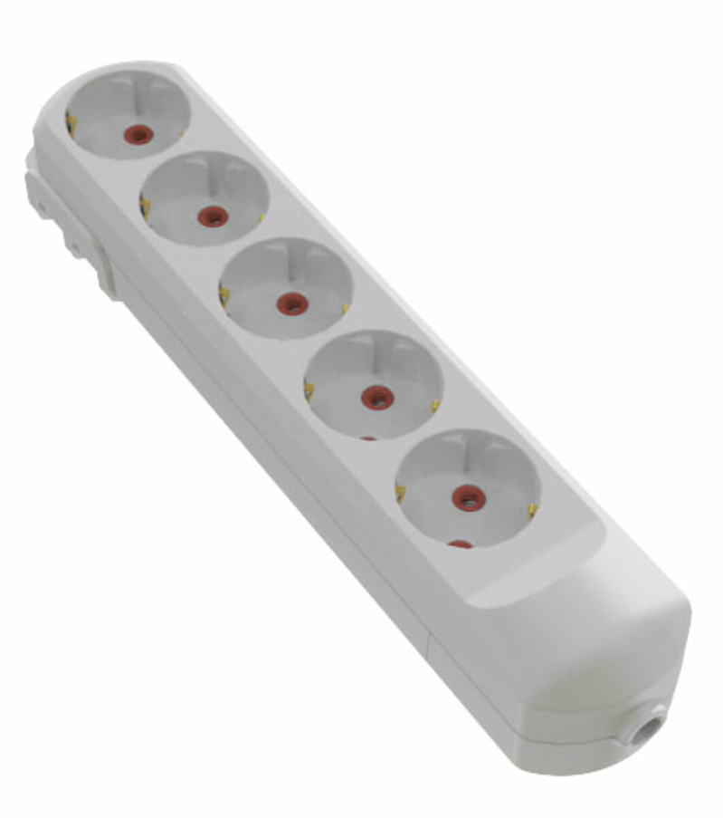 Колодка мережева VIROK: з 5 гніздами із заземленням