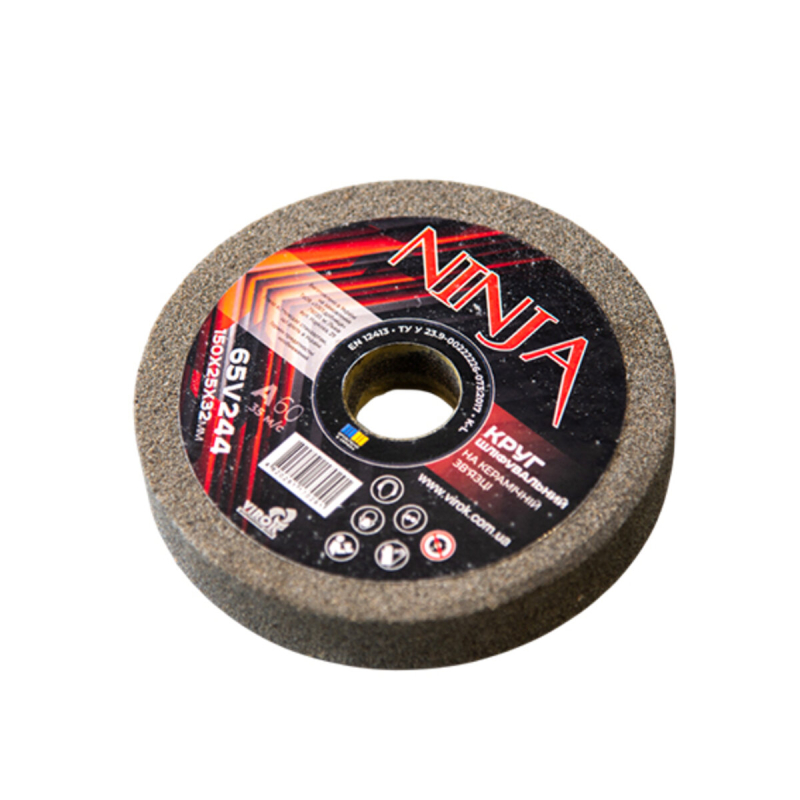 Круг для точила на керамічній зв'язці NINJA 150х25х32 мм F60 ТМ VIROK, твердість K