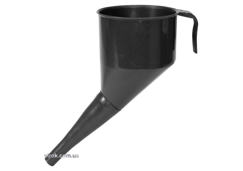 Лійка чорна VOREL : висота- 160 мм, зовн/внутр діаметр- 130x120 мм, довжина- 144 мм