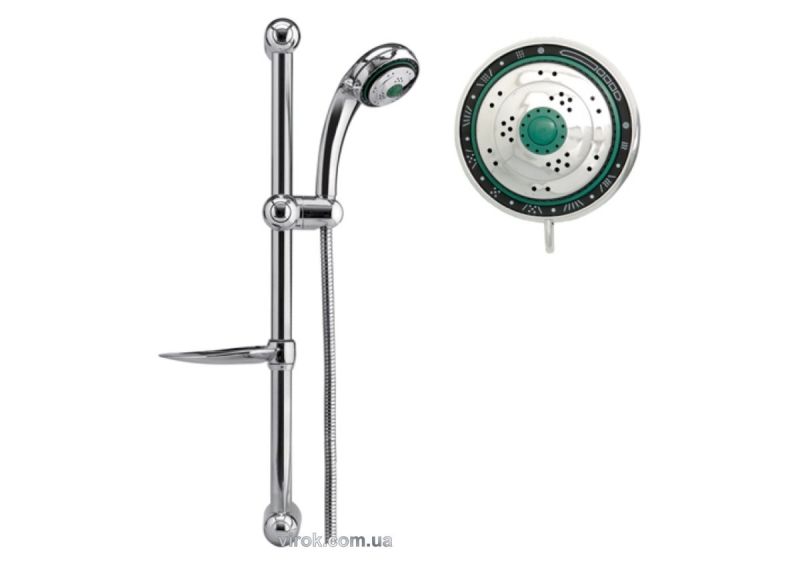 Розприскувач для душа FALA 4 функційний + шланг 1.5 м + тримач [12]