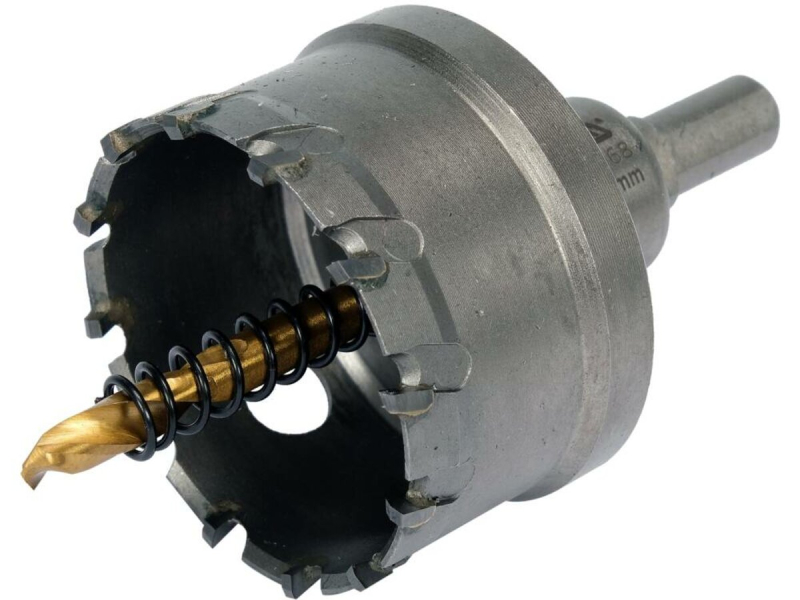 Свердло коронка по металу TCT YATO: Ø55 x 103 мм, товщ. до 25мм, з напрямним, 6-гран. хвост 3/8" [6]