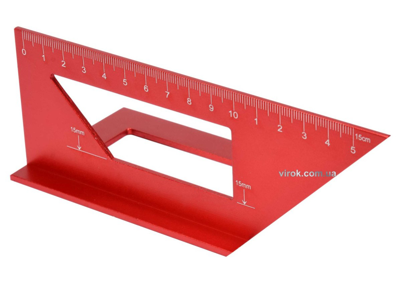 Кутник "японський" алюмінієвий YATO до кутів 90° і 45°, l= 150 мм