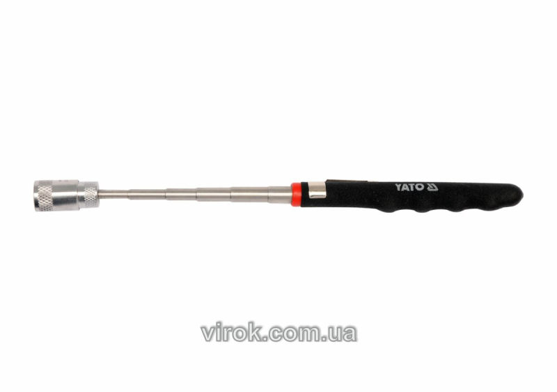 Схоплювач магнітний на телескопічному тримачі l= 190-800 мм YATO з LED підсвіткою [12/144]