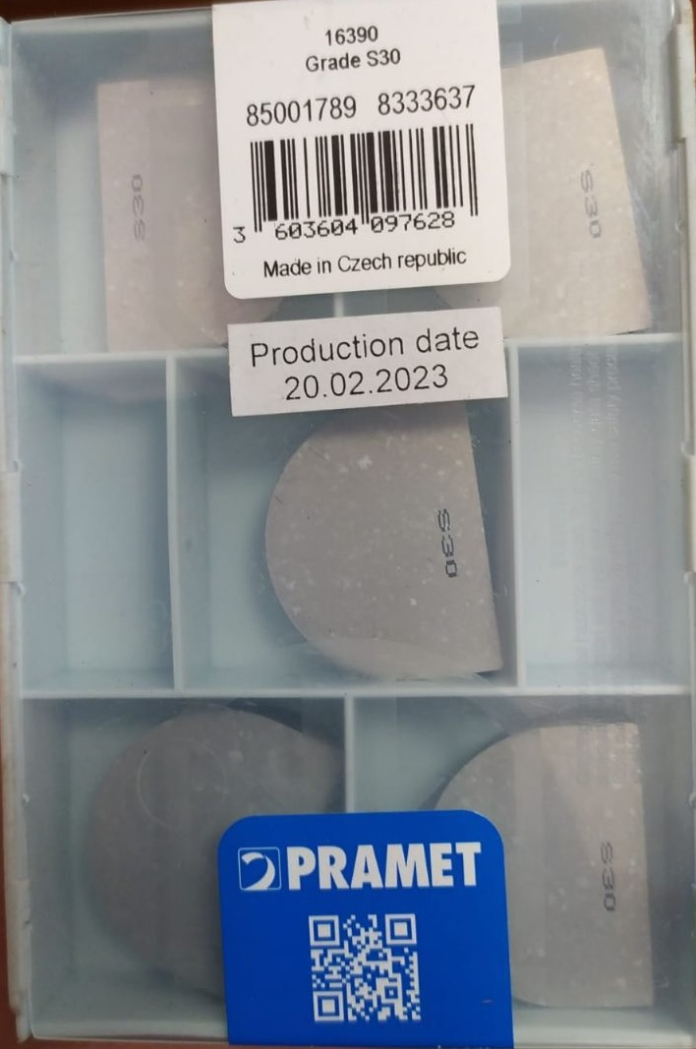 Пластина твердосплавна напайна 16390 Grade S30