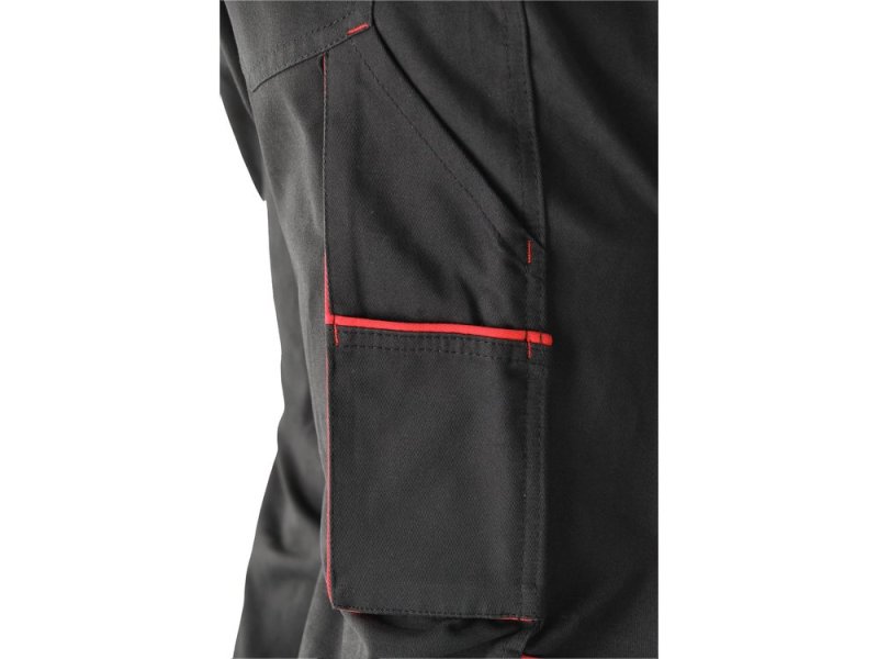 Брюки рабочие COMFY YATO YT-79240, черные с красным, размер S