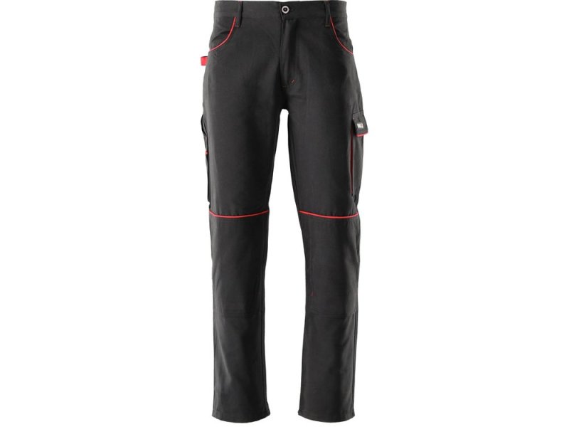 Брюки рабочие COMFY YATO YT-79241, черные с красным, размер M