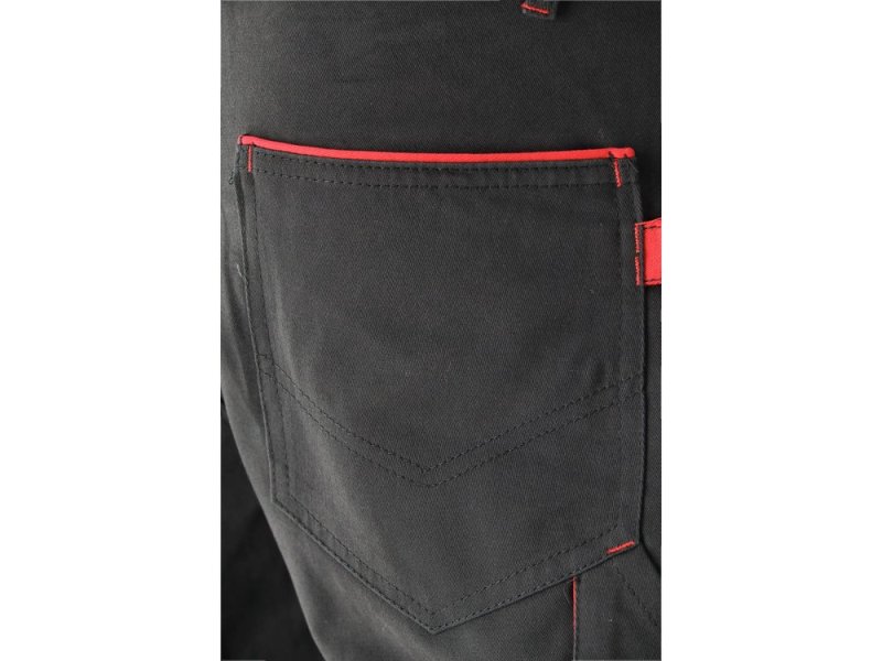 Брюки рабочие COMFY YATO YT-79244, черные с красным, размер XL