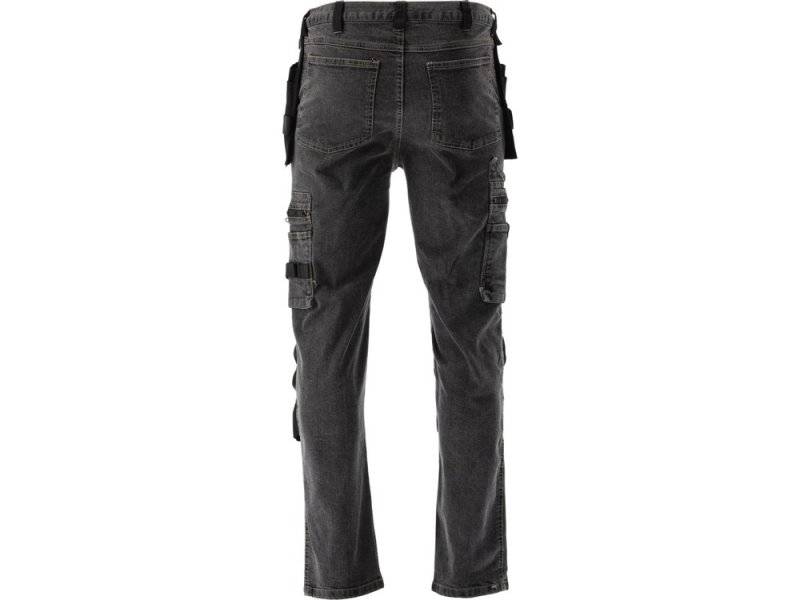 Брюки рабочие STRETCH JEANS YATO YT-79064, серо-черные, размер XL