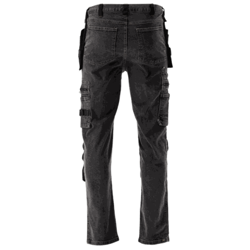 Брюки рабочие STRETCH JEANS YATO YT-79065, серо-черные, размер XXL