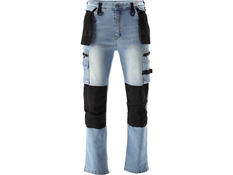 Брюки рабочие STRETCH JEANS YATO YT-79074, сине-черные, размер XL